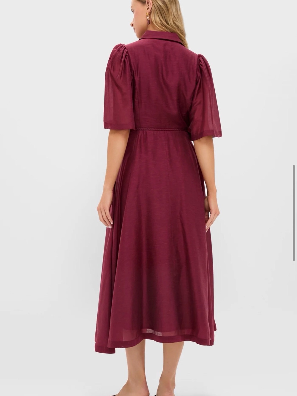 NWT Tuckernuck HYACINTH HOUSE Oxblood Cindy Midi Dress Size XL - Picture 4 of 10